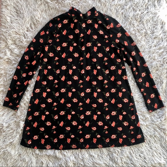 A-line mini dress with poppy print - Picture 3 of 6